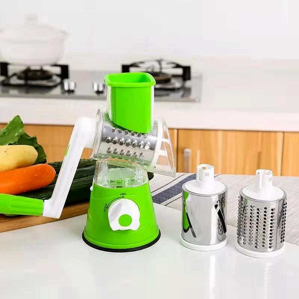 TableTop Drum Grater | Manual Vegetable Cutter Slicer & Grater | Multi-Functional Kitchen Gadget - High Quality (Random Color)