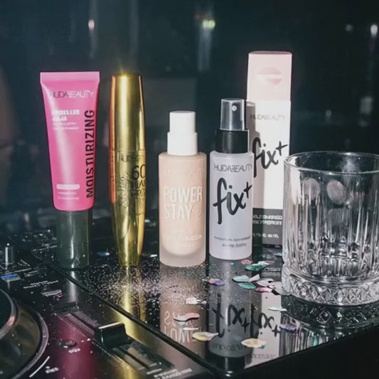 HUDA BEAUTY Makeup Bundle Deal – Limited Offer (Free Lip Balm Included)